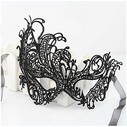 

Mask Venetian Mask Masquerade Mask Inspired by Princess Cosplay Black Sexy Princess Lolita Halloween Carnival Masquerade Adults' Women's Female / Feather Mask / Half Mask