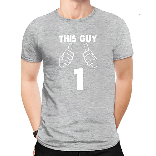 

Men's EU / US Size Graphic Solid Colored Black & White Print Slim T-shirt Business Basic Daily Sports Round Neck Red / Green / Royal Blue / Black / Navy Blue / Gray / Short Sleeve / Letter