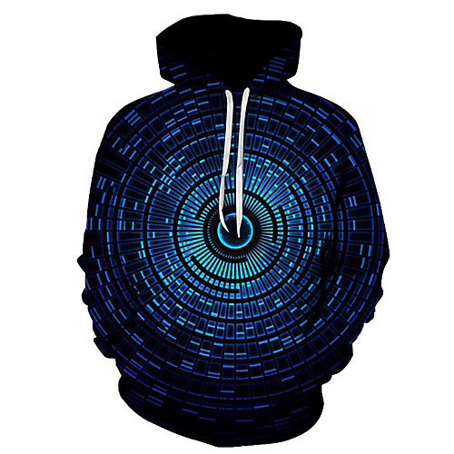 

Men's Casual / Basic Hoodie - 3D Blue US32 / UK32 / EU40