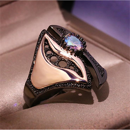 

Women's Ring Cubic Zirconia 1 Piece Champagne Copper Geometric Stylish Holiday Daily Wear Jewelry Geometrical Flower