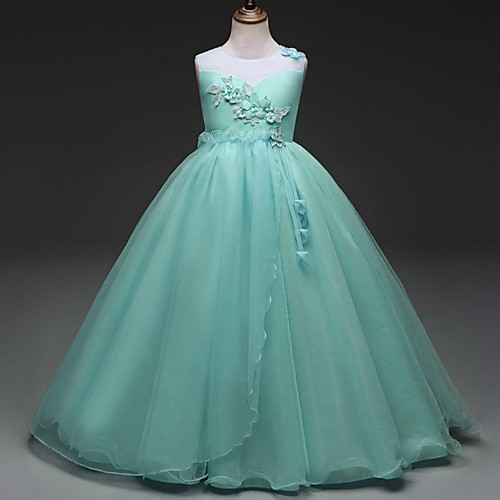 

Princess Dress Flower Girl Dress Girls' Movie Cosplay A-Line Slip Cosplay White / Purple / Green Dress Halloween Carnival Masquerade Tulle Polyester