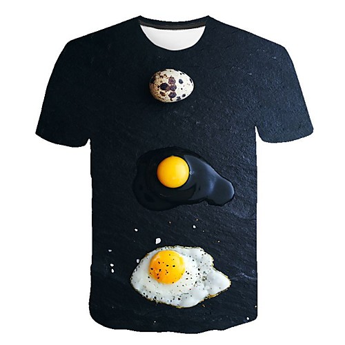 

Men's Daily Going out Basic / Street chic T-shirt - Geometric Print Black