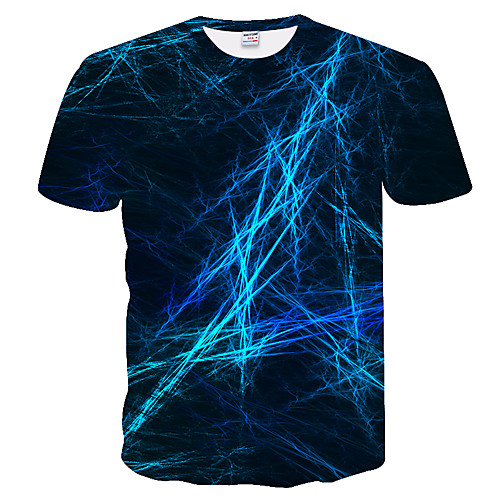 

Men's Daily Weekend Basic T-shirt - Color Block / 3D Black