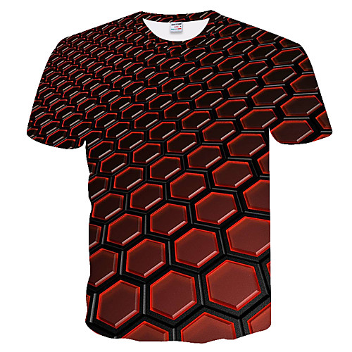 

Men's Daily Weekend Basic T-shirt - Color Block / 3D Black
