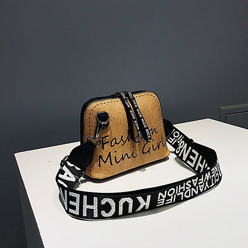 

Women's Zipper PU Crossbody Bag Geometric Pattern Black / White / Gold