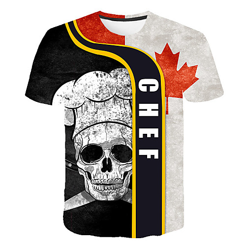 

Men's Daily Going out Basic / Street chic T-shirt - Geometric Print Black