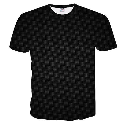 

Men's Daily Weekend Basic T-shirt - Color Block / 3D Black