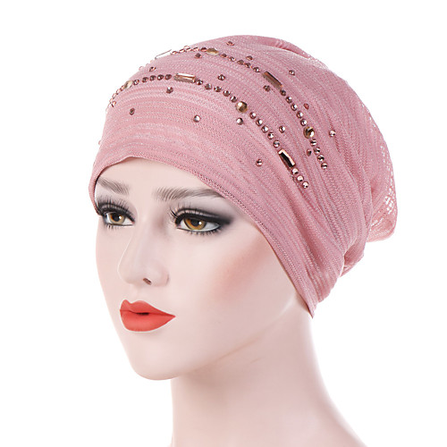 

Women's Work Basic Cute Cotton Lycra Floppy Hat-Striped Solid Colored Spring Fall Black Wine Blushing Pink