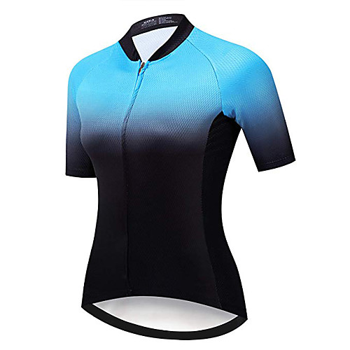 

21Grams Women's Short Sleeve Cycling Jersey 100% Polyester Pink Orange Green Gradient Geometic Bike Jersey Top Mountain Bike MTB Road Bike Cycling UV Resistant Breathable Quick Dry Sports Clothing