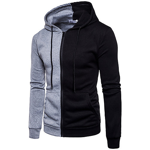 

Men's Casual Hoodie - Color Block White US34 / UK34 / EU42
