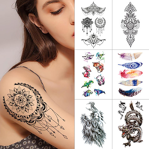 

1 pcs Temporary Tattoos Water Resistant / Waterproof / Safety / Best Quality Face / Body / Hand Water-Transfer Sticker Body Painting Colors