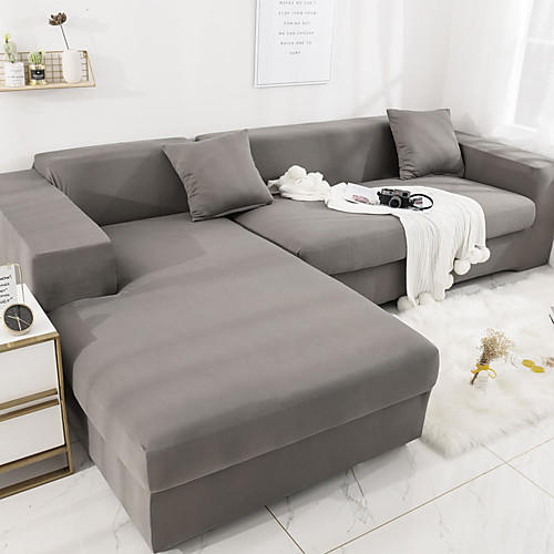 

Sofa Cover Solid Colored / Neutral / Contemporary Printed Polyester Slipcovers