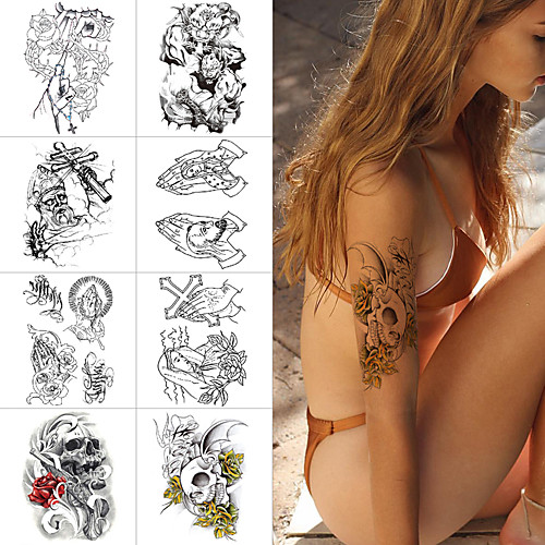 

1 pcs Temporary Tattoos Water Resistant / Waterproof / Safety / Best Quality Face / Body / Hand Water-Transfer Sticker Body Painting Colors