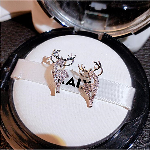 

Women's Stud Earrings Geometrical Elk Stylish Earrings Jewelry White For Office / Career Daily Wear 2 Piece