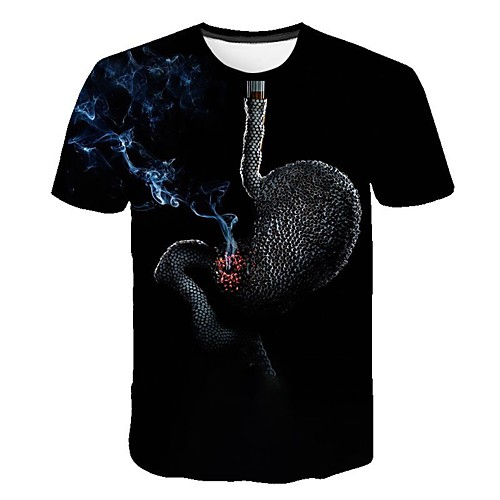 

Men's Daily Basic T-shirt - 3D Print Black