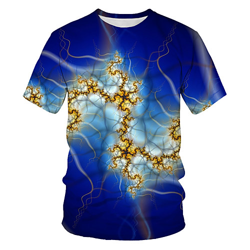 

Men's Holiday Basic T-shirt - Geometric / Galaxy Rainbow