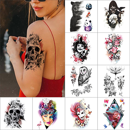 

1 pcs Temporary Tattoos Water Resistant / Waterproof / Safety / Best Quality Face / Body / Hand Water-Transfer Sticker Body Painting Colors