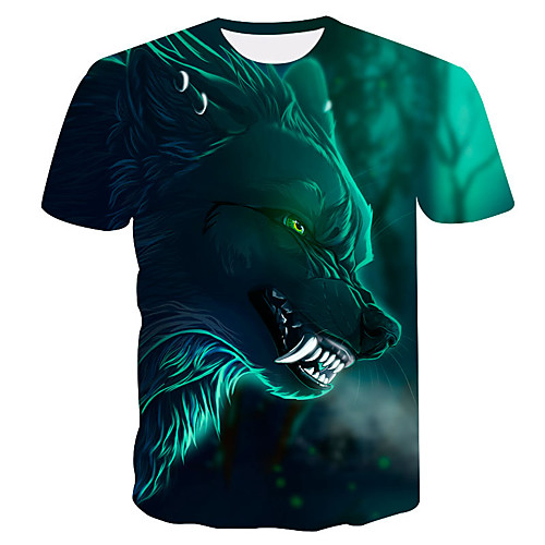 

Women's Daily Basic T-shirt - 3D / Animal Green