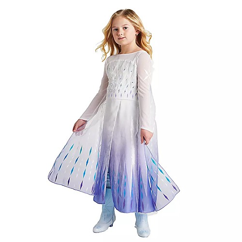 

Elsa Dress Girls' Movie Cosplay Cosplay Halloween Blue Dress Halloween Carnival Masquerade Tulle Polyester Sequin