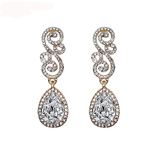 

Women's Drop Earrings Dangle Earrings Pear Cut Drop Fashion Elegant Earrings Jewelry Gold / Silver For Wedding Party Anniversary Prom 1 Pair