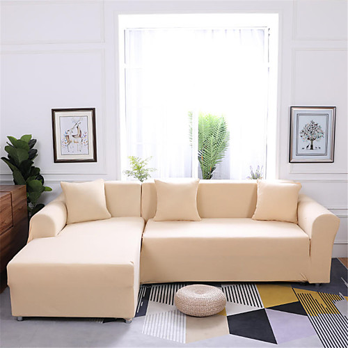 

Pure Color Dustproof All-powerful Slipcovers Stretch Sofa Cover Super Soft Fabric Couch Cover with One Free Pillow Case