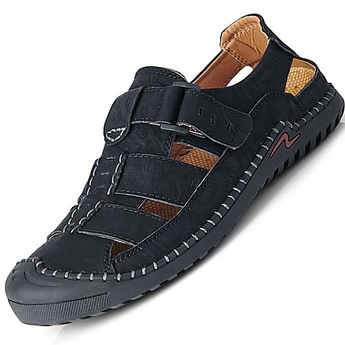 

Men's Comfort Shoes PU Fall & Winter Sandals Black / Brown