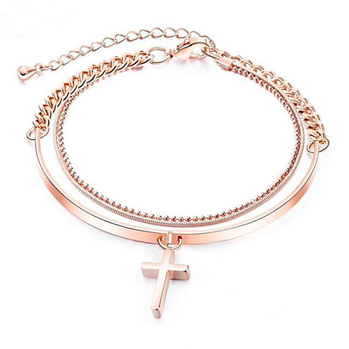 

Women's Chain Bracelet Classic Cross Stylish Copper Bracelet Jewelry Rose Gold For Office / Career Daily Wear