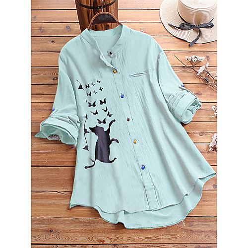 

Women's Daily Shirt - Geometric White