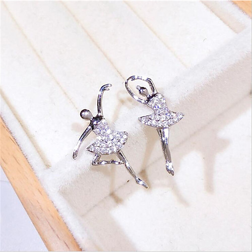 

Women's Stud Earrings Geometrical Cartoon Stylish Earrings Jewelry White For Holiday Daily Wear 2 Piece
