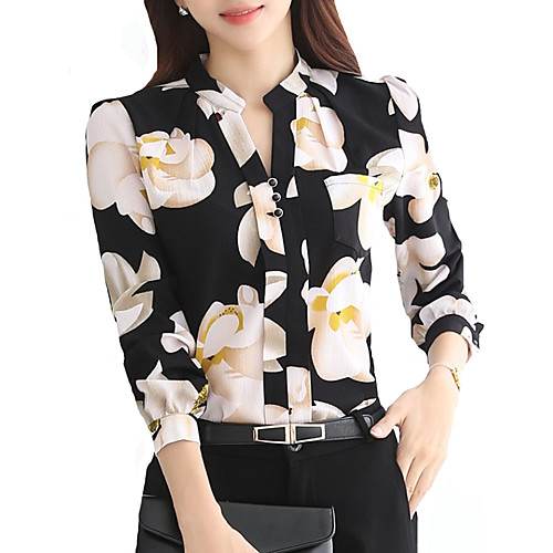 

Women's Holiday Going out Blouse - Geometric Black