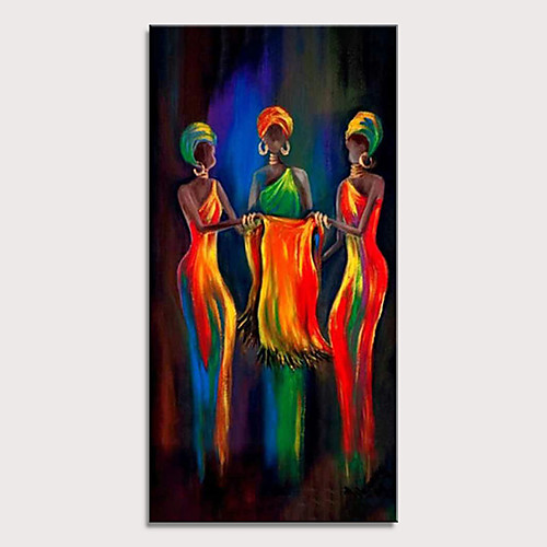 

Oil Painting Hand Painted - Abstract People Modern Stretched Canvas