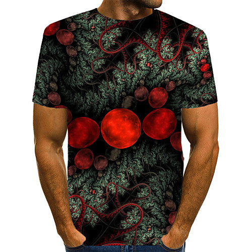 

Men's Daily Weekend T-shirt - Geometric / 3D / Abstract Print Black