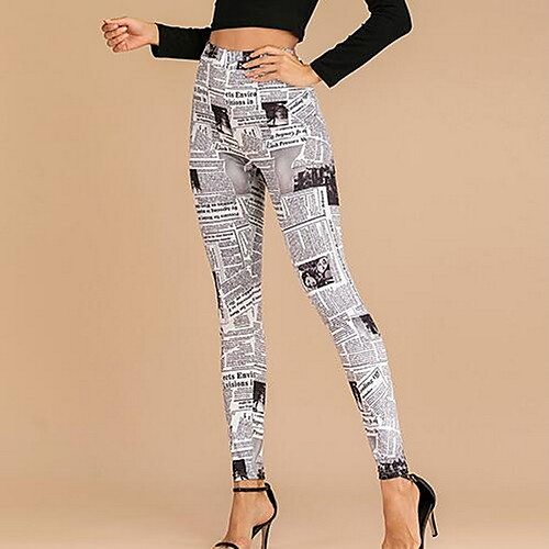 

Women's Basic Jogger Pants - 3D Print White Green Beige S M L