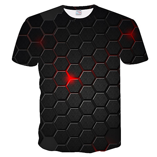 

Men's Daily Weekend Basic T-shirt - Color Block / 3D Black