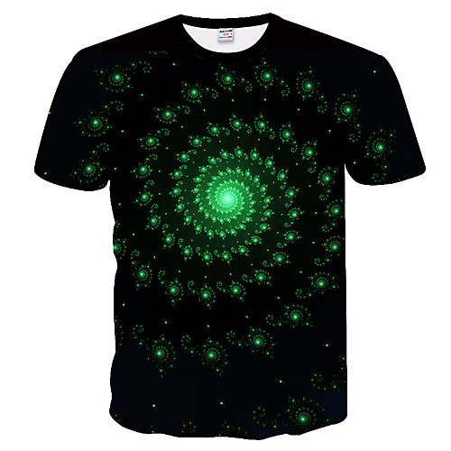 

Men's Daily Weekend Basic T-shirt - Color Block / 3D Black