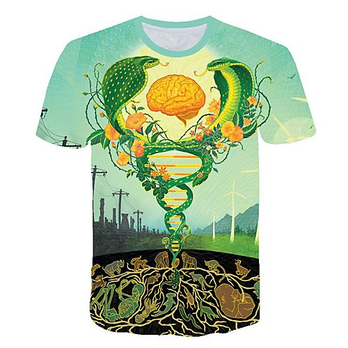 

Men's Daily T-shirt - 3D Print Green