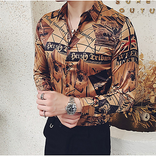 

Men's Daily Shirt - Geometric Yellow