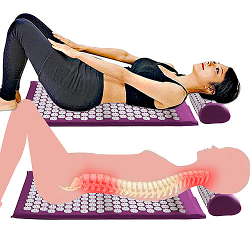

Acupressure Mat and Pillow Set Yoga Mat Sports ABS Foam Cotton Ergonomic Design Easy to Carry Collapsible Massage Promote the head's blood circulation Relieve Neck and Shoulder Pain For Men Women