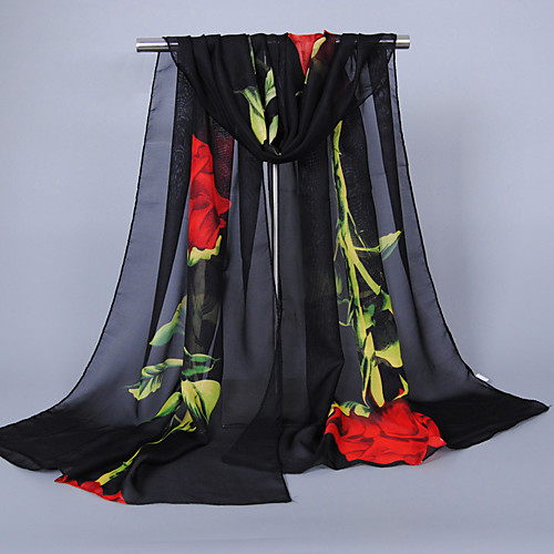 

Women's Active / Basic / Cute Rectangle Scarf - Floral / Print