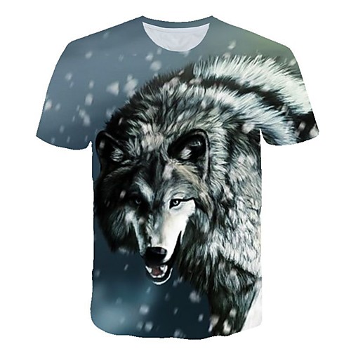 

Men's Daily T-shirt - 3D Print Navy Blue