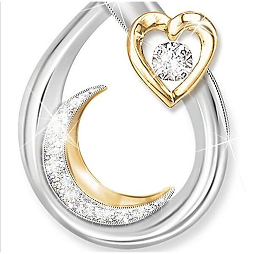 

Women's Cubic Zirconia Pendant Necklace Classic Love Fashion Copper Silver 455 cm Necklace Jewelry 1 Piece For Office / Career Daily Wear