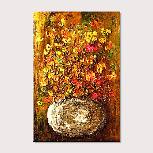 

Oil Painting Hand Painted - Still Life Floral / Botanical Modern Stretched Canvas
