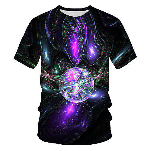 

Men's Holiday Basic T-shirt - Geometric / Galaxy Rainbow