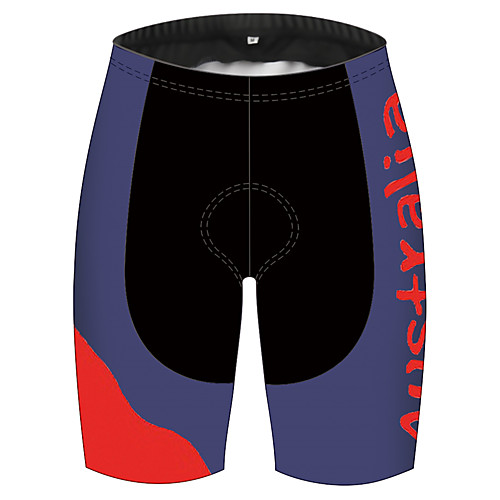 

21Grams Men's Cycling Shorts Bike Pants / Trousers Padded Shorts / Chamois Bottoms 3D Pad Quick Dry Ultraviolet Resistant Sports National Flag Black / Red Mountain Bike MTB Road Bike Cycling Clothing