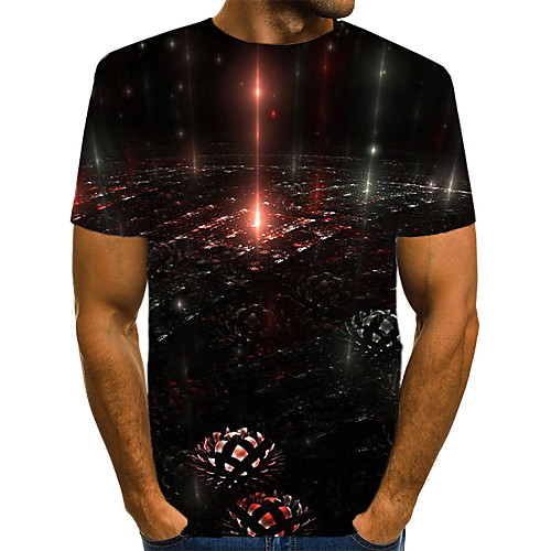

Men's Daily Weekend T-shirt - Geometric / 3D / Abstract Print Black
