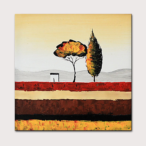 

Oil Painting Hand Painted - Abstract Abstract Landscape Modern Stretched Canvas