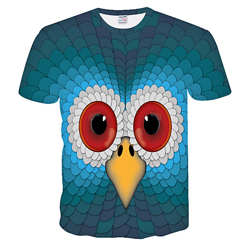 

Men's Daily Weekend Basic T-shirt - Color Block / 3D Blue