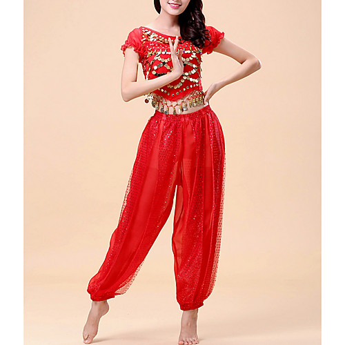 

Belly Dance Outfits Women's Performance Polyester Tassel / Paillette Top