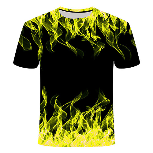 

Men's Daily T-shirt - 3D Print Yellow
