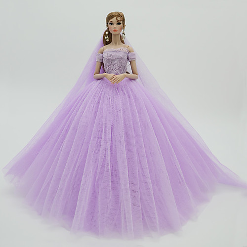 

Doll Dress Party / Evening For Barbiedoll Lace Organza Dress For Girl's Doll Toy